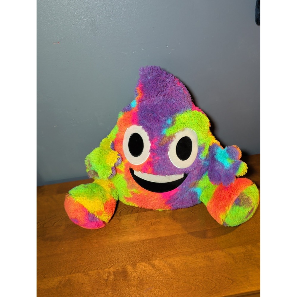 POOP EMOJI - RAINBOW COLOR - 19" X 16" - PREOWNED